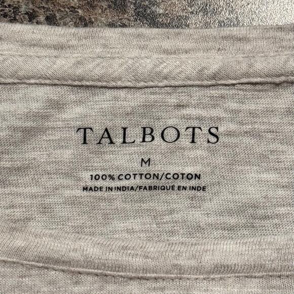 Talbots Top Boho Cottage Garden Party Country Shabby Chic Floral Beige Medium HH - Picture 3 of 6